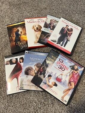 Mixed Romantic Comedy DVD Lot - Assorted Covers with Red & White Accents